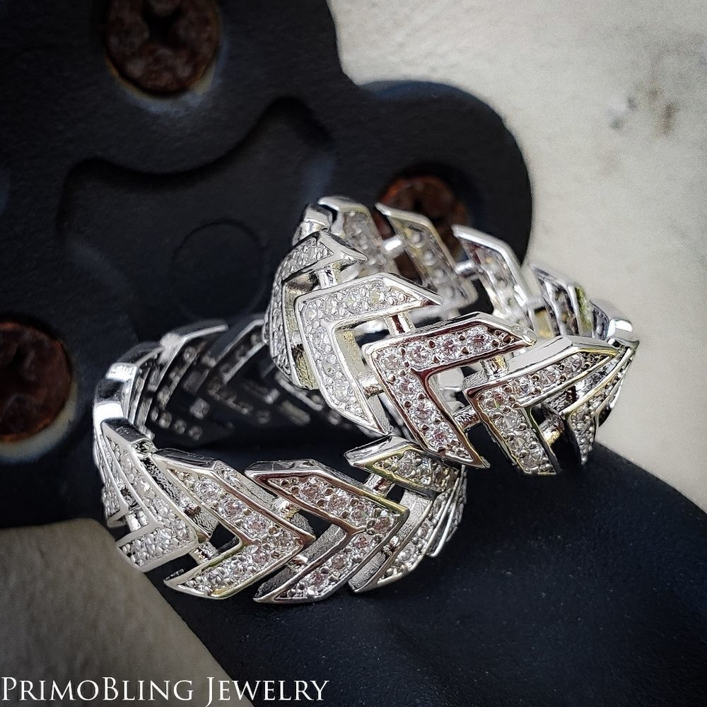 Iced Out Chevron Ring
